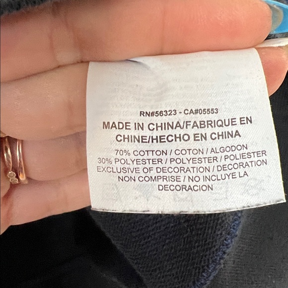 Nike Women's Navy and Black Crewneck Sweater - Picture 5 of 5